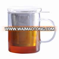 3000ml Single Cup Loose Tea Brewing System, Glass Cup with 18/8stainless steel Tea Infuser and glass lid