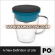 Sublimation office dripper glass coffee cup and lid