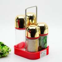 Hot Sale 7pcs Glass Spice Shaker With Rack