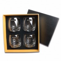 Rocking Whisky Glass Gift Set of 4 Whiskey Glasses