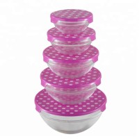 Home Kitchen Airtight Borosilicate Glass Food Storage Container Set With Silicone Lid