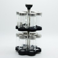 Wholesale mini grinder jar glass mason jar cruet with rack