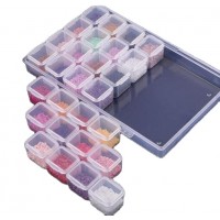 28 Grids Diamond Embroidery Box, Adjustable Storage Box Case for Diamond Painting Rhinestone, Mosaic kits