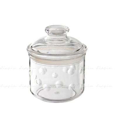 Cute Bubble Small Candy Canister Silicon Sealed Lid Cookie Sweet Jar Clear Round Acrylic Jar