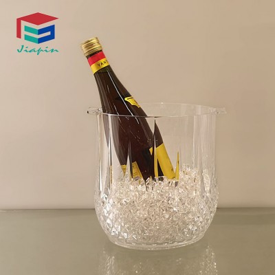 Diamond Cutting Drinks Pail Wine Champagne Ice Bucket 3L Unbreakable Polycarbonate Wine Bucket