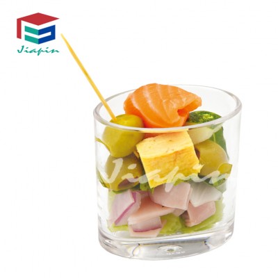 Restaurant Unbreakable Buffet Snack Nut Bowl Clear Plastic Small Oval Cracker Biscuit Snack Cup