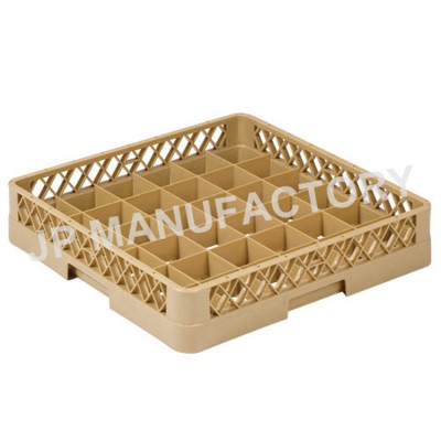 Hotel Supplies Glass Transportation Racks 50cm Glass Drying Rack 36 Compartment PP Glass Rack