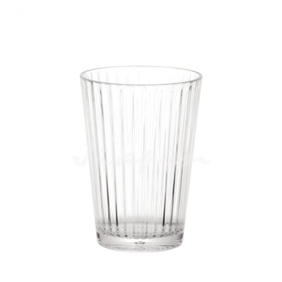 Safe Barware Stripe Glass Cup Unbreakable Frozen Drink Glass Clear Plastic Beer Pint Glass 570ml