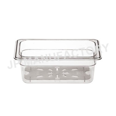 Hotel Buffet Display PC GN Container 10cm Plastic GN Pan  1/4 size Polycarbonate Gastronorm Pan