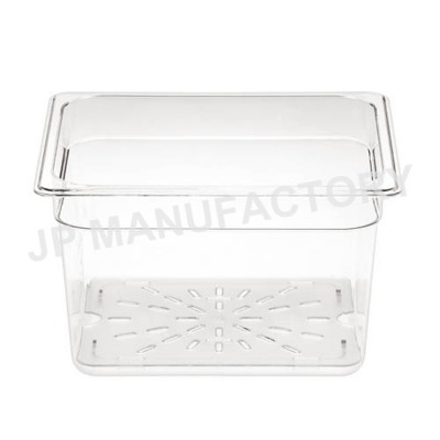 NSF Polycarbonate Gastronorm Container H20cm GN Pan 1/2 Half Sizes Clear Plastic GN Container