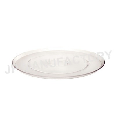 Frosted Food Serving Tray 13.5 inch 34.5cm Plastic Bread Trays Round Clear Polycarbonate Cake Tray