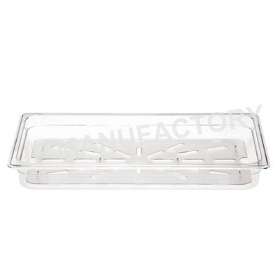 Restaurant PC Food Pan NSF Listed Plastic Gastronorm Container Clear Polycarbonate 6.5cm 1/1 Gn Pan