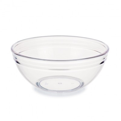 Serving Bowl Round Stackable Mixing Bowl with lid 700ml Reusable AS SAN Clear Plastic Salad Bowl