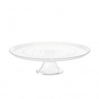 13.5 inch Bread Display Tray PC Plastic Cake Tray with Cover Round Clear Wedding Cake Stand