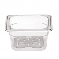 10cm Hard Plastic Gastronorm Pan Transparent PC GN Pan 1/6 Size Clear PC Gastronorm Container