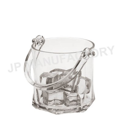 Custom Brand Acrylic Ice Bucket Wholesale Ice Bucket Plastic 1L Octagonal Wine Champagne Bucket