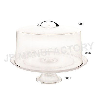 Unbreakable Cake Cover 12 inch Round Dome Plate Cover Food Clear Plastic Cake Stand with Cover