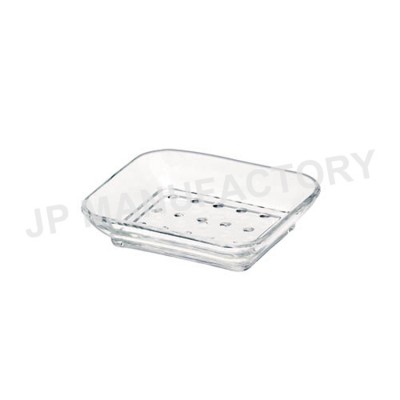 Hotel Room Soap Bar Holder Clear Black Shower Soap Holder Rectangular Acrylic Soap Dish Plastic