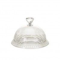 Diamond Knob Polycarbonate Food Lid Small Fancy Plate Cover 12cm Clear Plastic Cover Dome