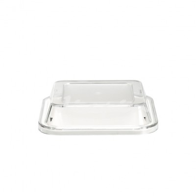 13cm Square bowl cover Clear Reusable Food Dessert Butter Cover Small Clear Plastic Square Cover