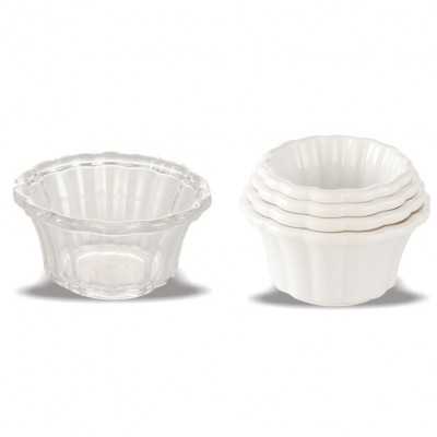 2.8/3/3.3/3.5 inch White Clear Ramekins Bowl Ketchup Chili Jam Dipping Bowl Plastic Sauce Bowl