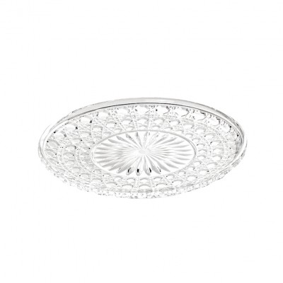 Shinning Bread Tray Diamond Design Dry Fruit Decoration Tray 10 inch Hard Plastic Cake Plate