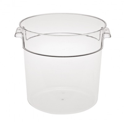 NSF Listed Polycarbonate Round Container Clear Plastic Storage Container 15L Hard Plastic Bin